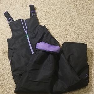 Girls black winter overall snowpants